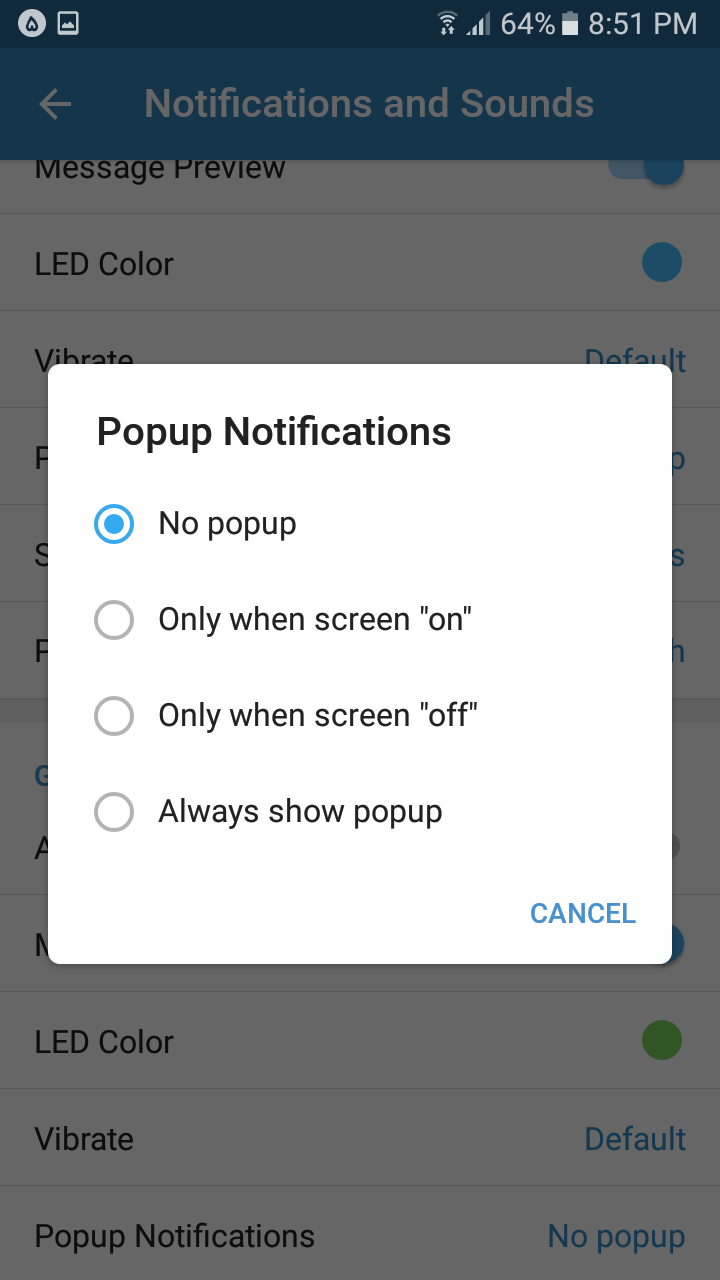 فعال کردن پاپ آپ Popup در تلگرام